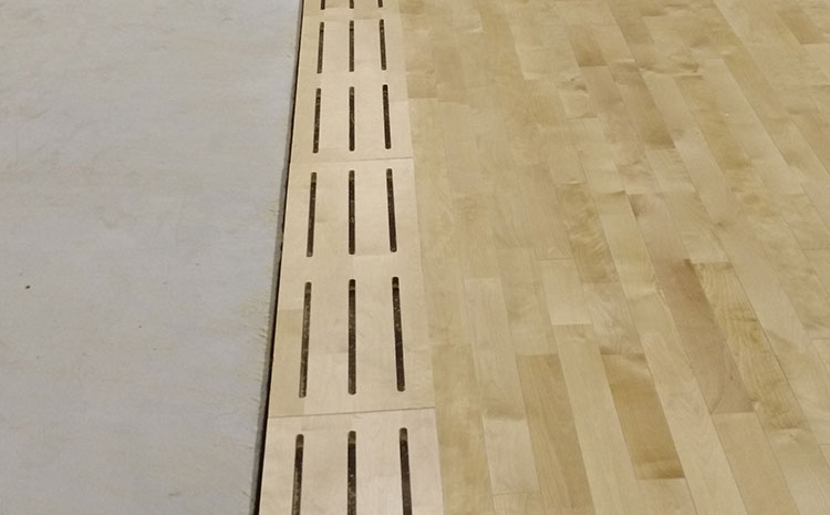 俄勒岡松運動籃球地板雙層龍骨結(jié)構(gòu)